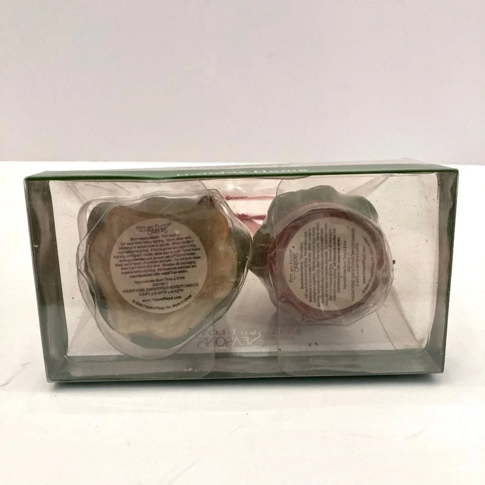Fitz & Floyd 2003 Holiday Home Santa Tree Christmas Candles Unused‎ Sealed